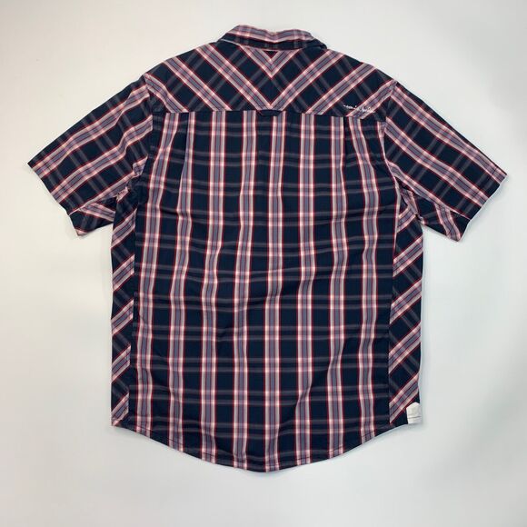 Travis Mathew Shirt Mens L Large Chalkboard Plaid Peluso Button Up Short Sleeve - Picture 7 of 12